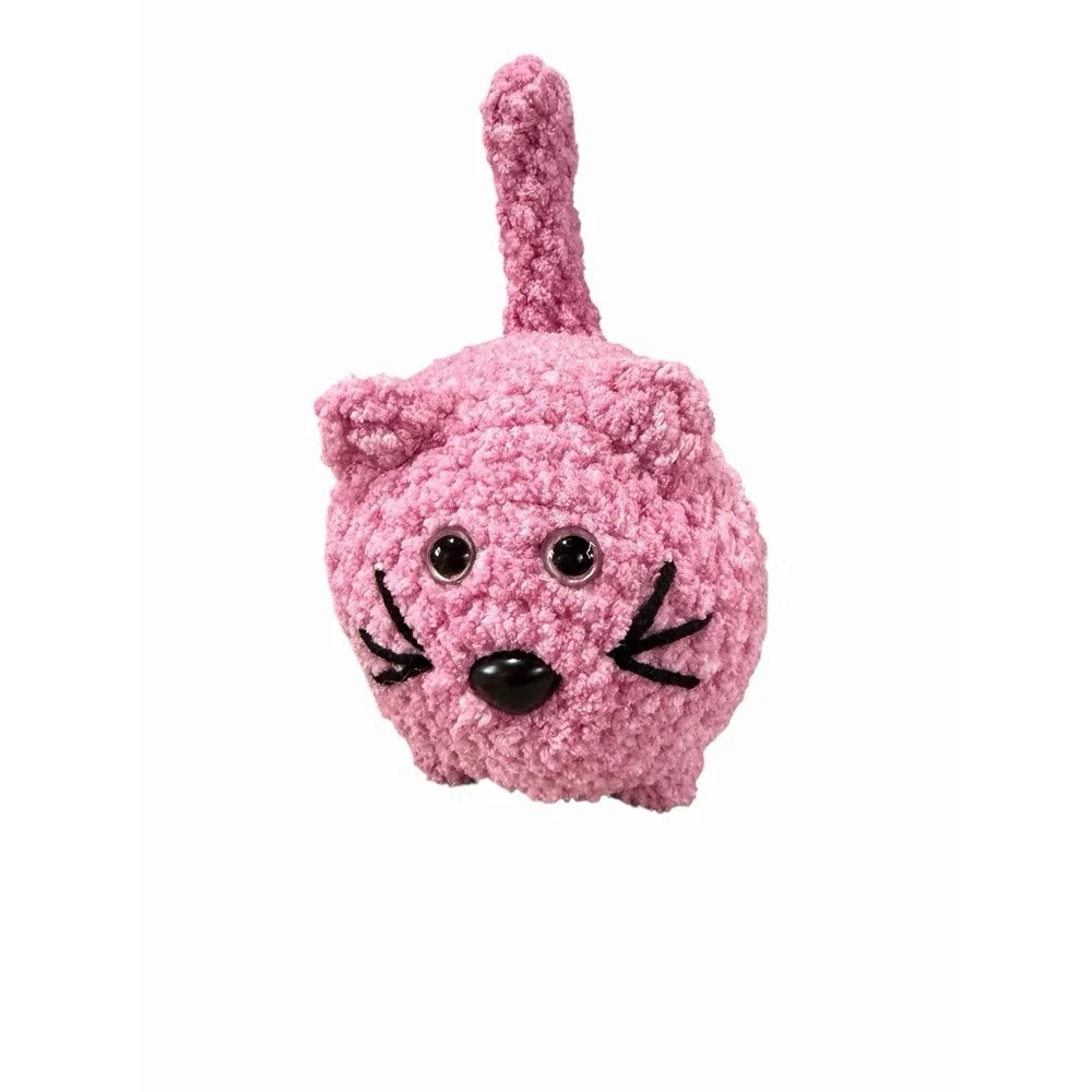New Handmade Crochet Plushie Cat Kitten pink